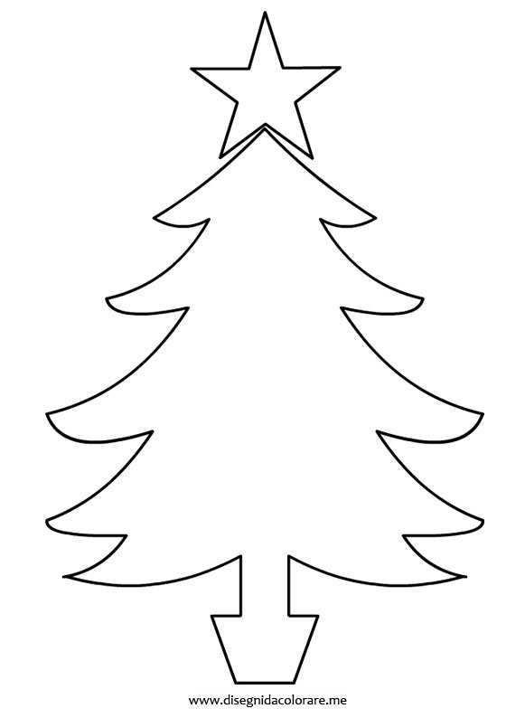 Sagoma Albero Di Natale Disegni Da Colorare