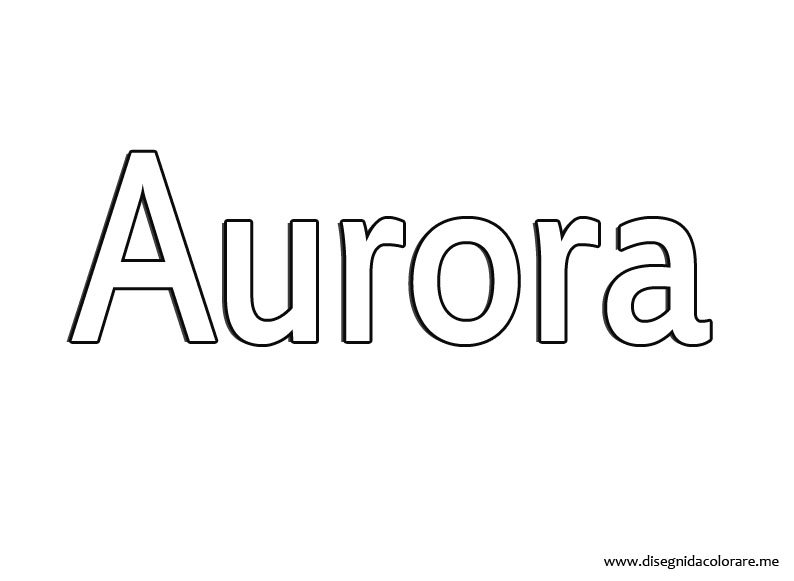 Aurora Disegni da colorare