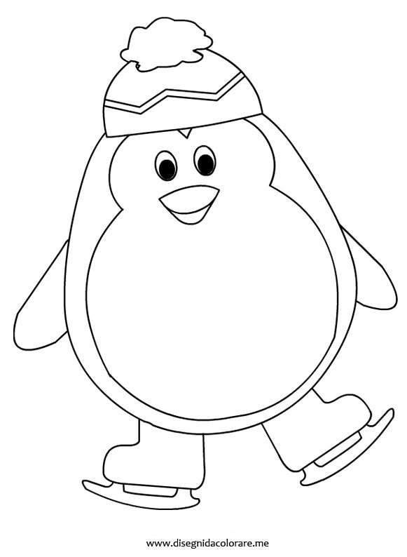 ice skating penguin coloring pages - photo #46