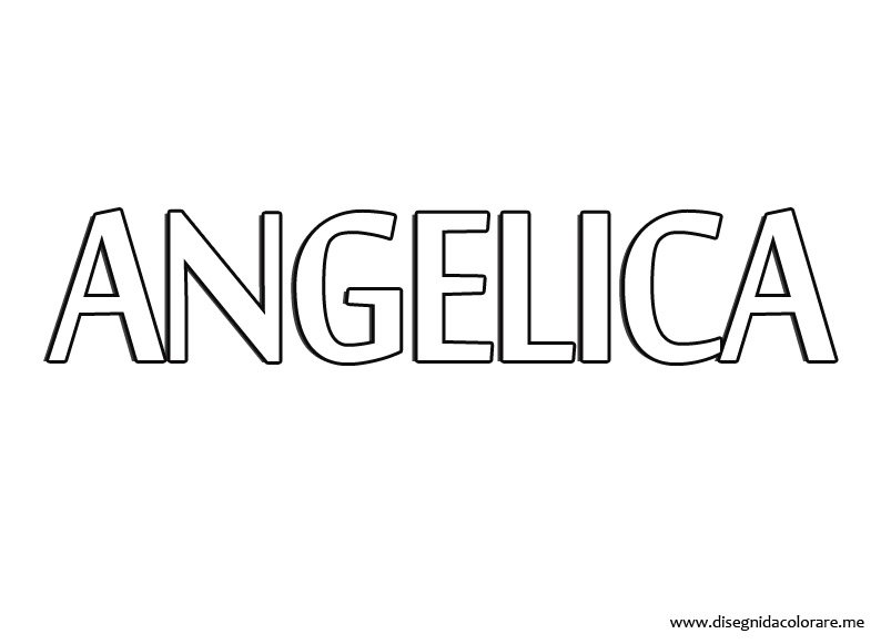 Angelica Disegni da colorare