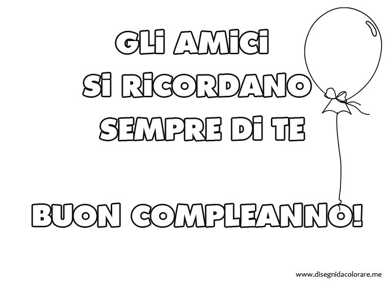 Frase Compleanno Da Stampare Disegni Da Colorare