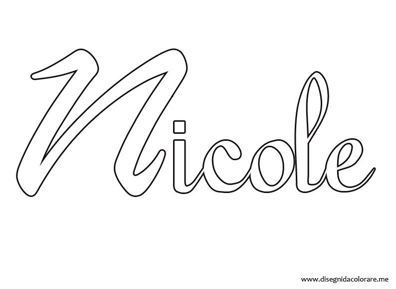Nicole Disegni da colorare