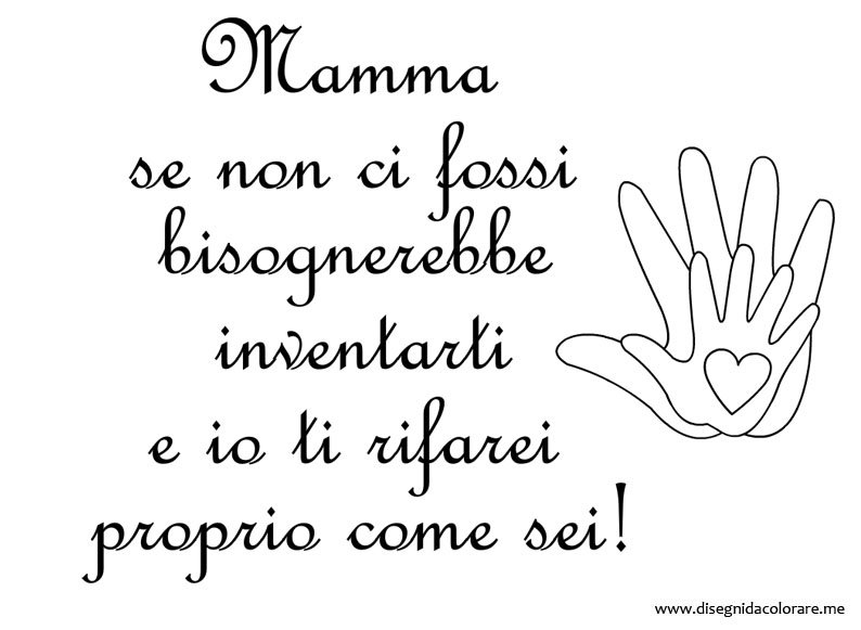 Frase Per La Mamma Disegni Da Colorare