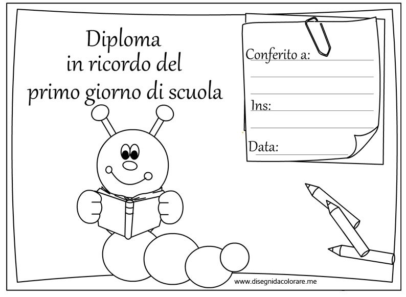 diploma-ricordo-primo-giorno-scuola-bruco