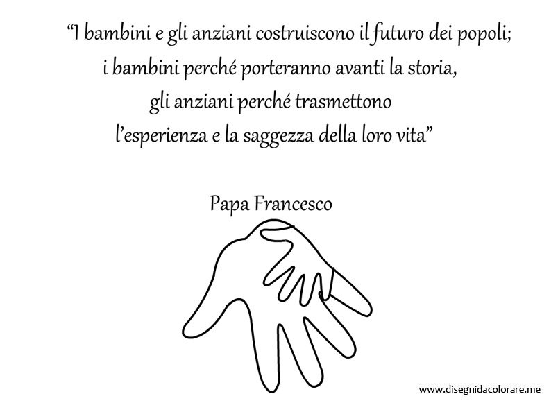 Frase Di Papa Francesco Sui Bambini E Gli Anziani Disegni Da Colorare