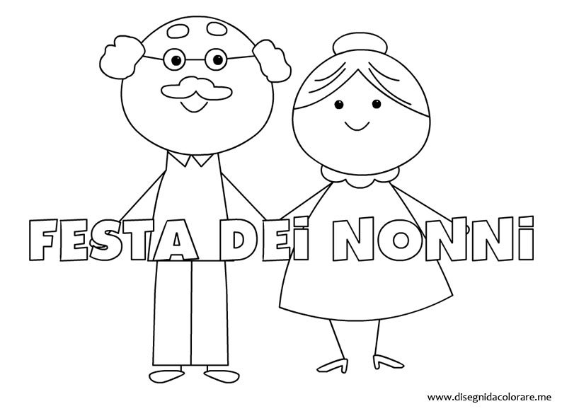 Scritta Festa Dei Nonni Disegni Da Colorare