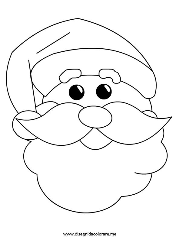 disegno viso babbo natale