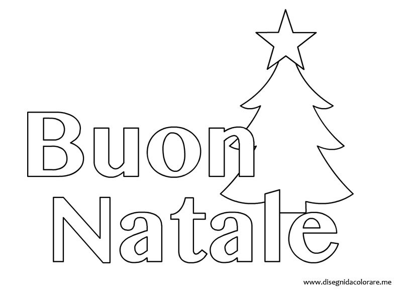 Disegni Buon Natale.Scritte Natale Buon Natale Disegni Da Colorare