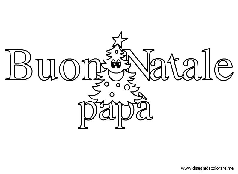 Buon Natale Da Colorare.Buon Natale Papa Disegni Da Colorare