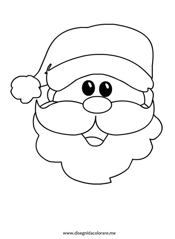 Disegni Da Colorare Di Natale Babbo Natale.Viso Di Babbo Natale Disegni Natale Disegni Da Colorare