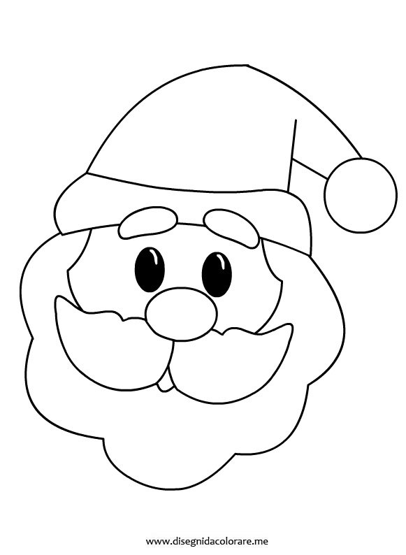 Disegni Da Colorare Di Natale Babbo Natale.Viso Di Babbo Natale Da Stampare Disegni Da Colorare