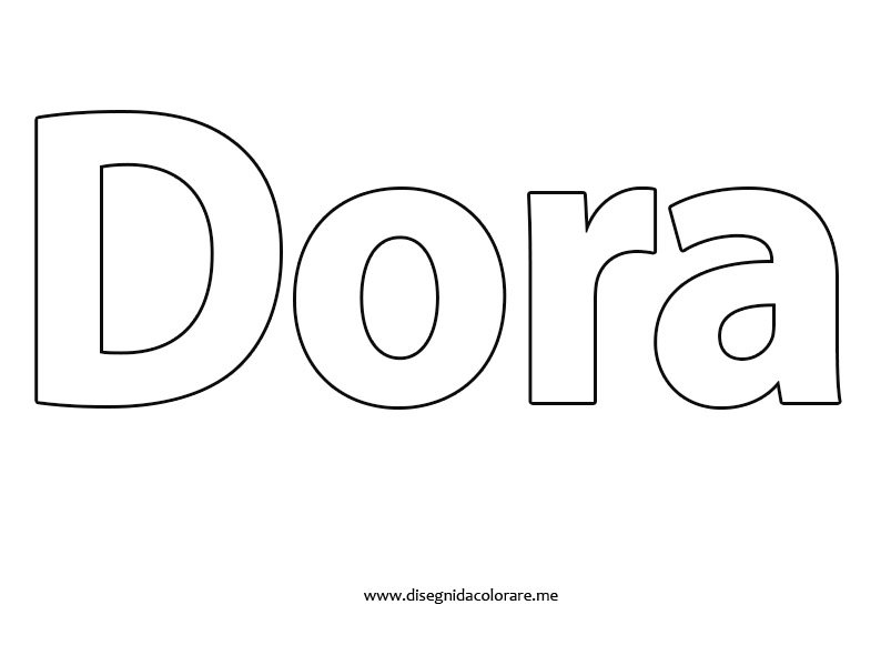 Nome Dora Disegni Da Colorare