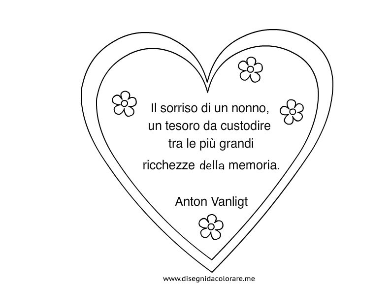 Cuore Con Frase Sul Nonno Disegni Da Colorare