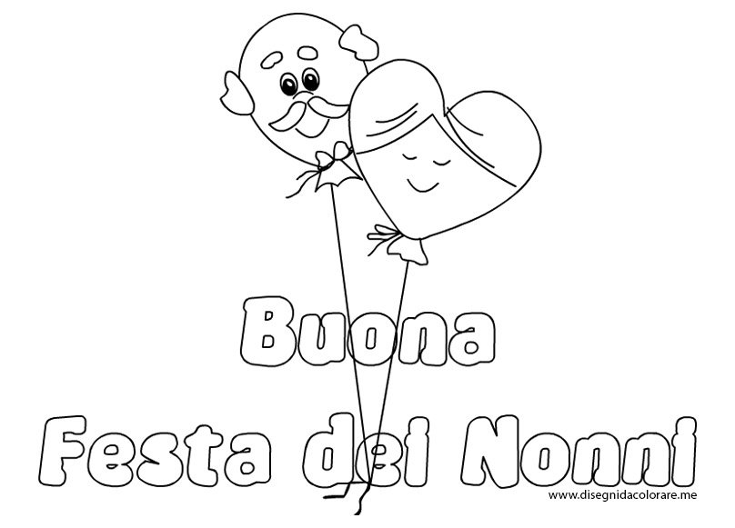 Buona Festa Dei Nonni Disegni Da Colorare