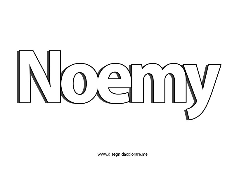 Nome Noemy da colorare Disegni da colorare