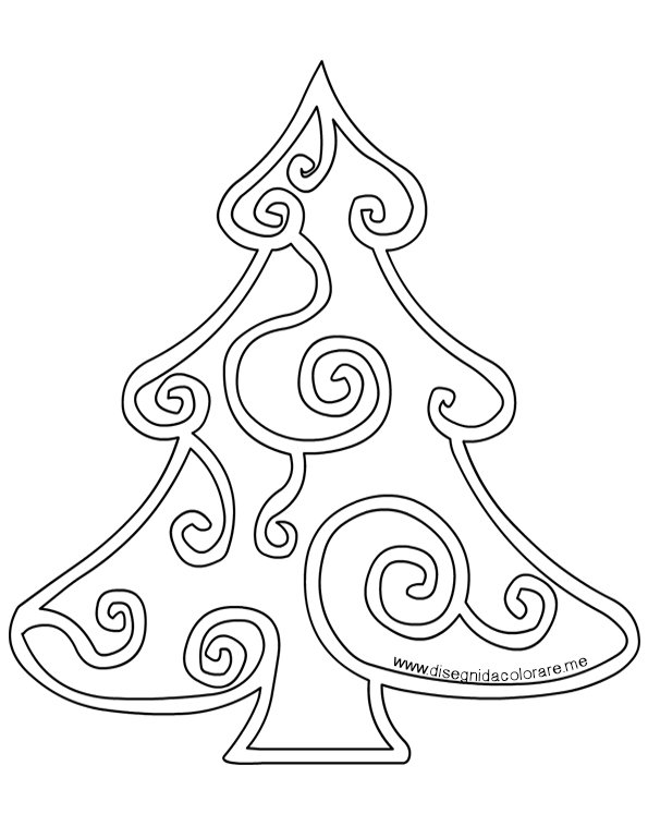 Disegni Di Natale Stilizzati.Disegno Albero Di Natale Stilizzato Disegni Da Colorare