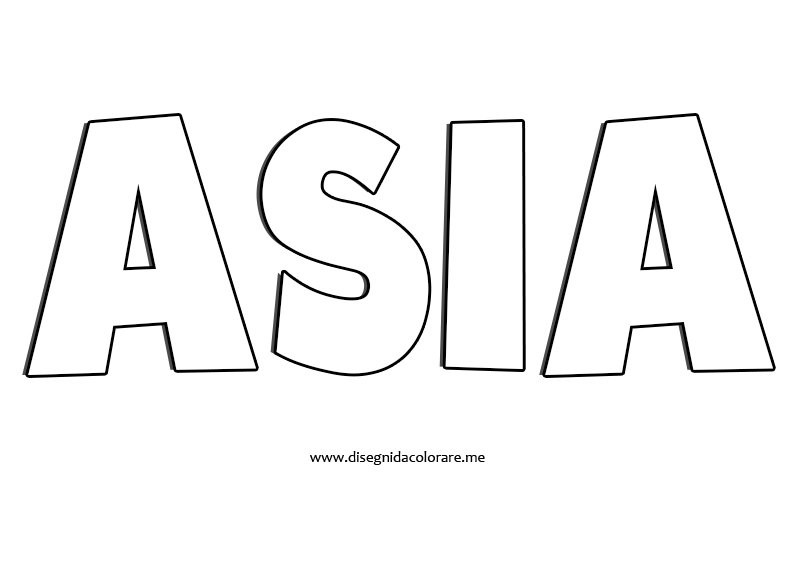 Nome Asia Da Colorare Disegni Da Colorare