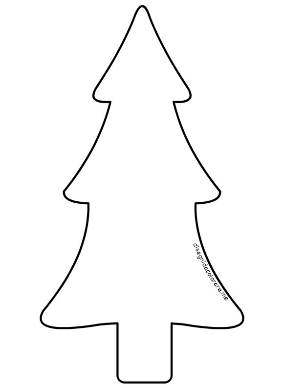 Lavoretti Di Natale Disegni.Sagoma Albero Di Natale Per Lavoretti Disegni Da Colorare