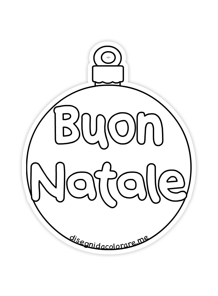 Scritta Buon Natale Da Ritagliare.Pallina Con Scritta Buon Natale Da Ritagliare Disegni Da Colorare