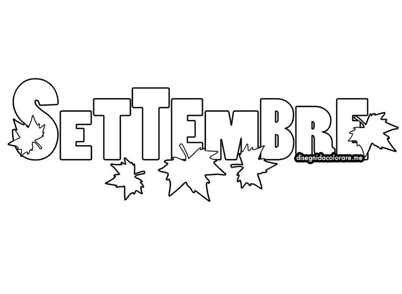 Settembre da colorare 1 mese settembre 1