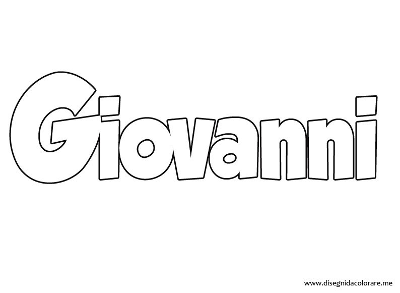 Giovanni nome da colorare Disegni da colorare