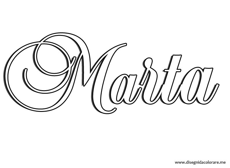 Marta 1 marta nomi da colorare