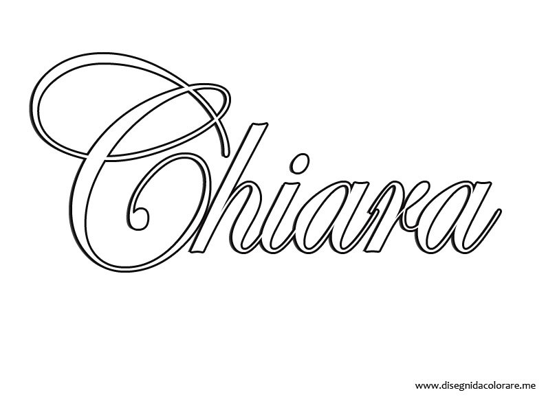 Nomi da colorare Chiara Disegni da colorare