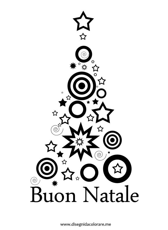 Buon Natale immagine in bianco e nero 1 albero-natale