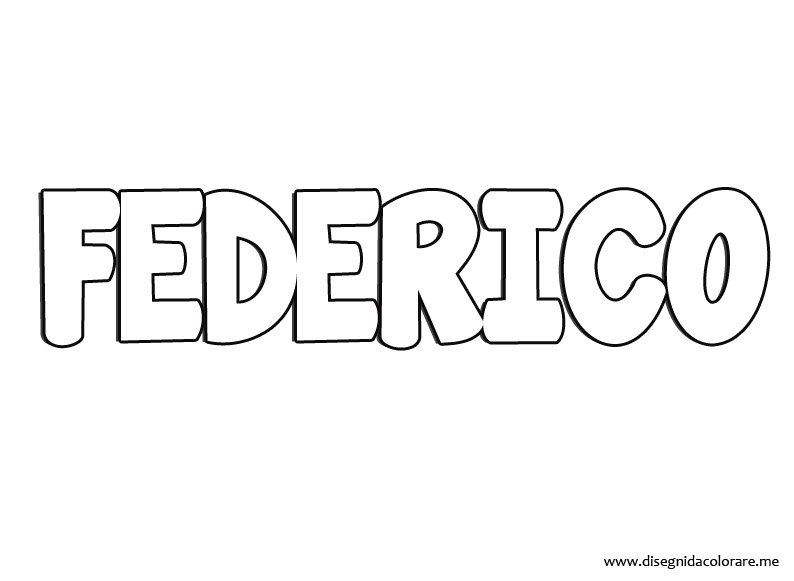 Federico Disegni da colorare