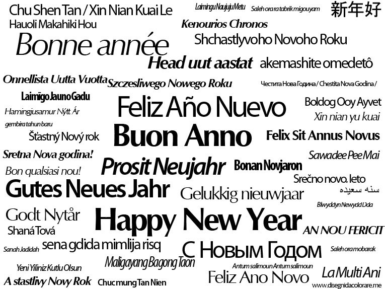 buon anno tutte lingue
