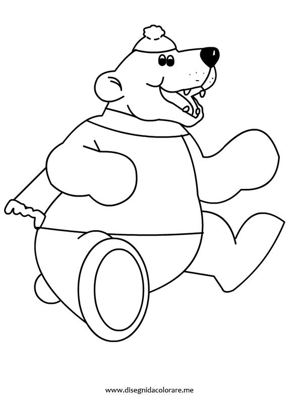 Orso da colorare 1 orso