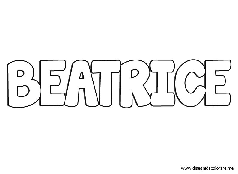 Beatrice Disegni da colorare