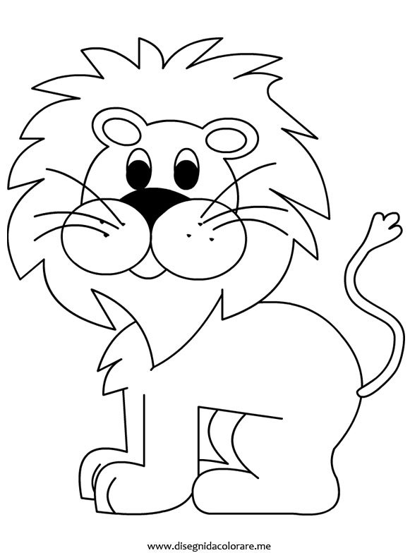 Disegno leone 1 animali-giungla-leone