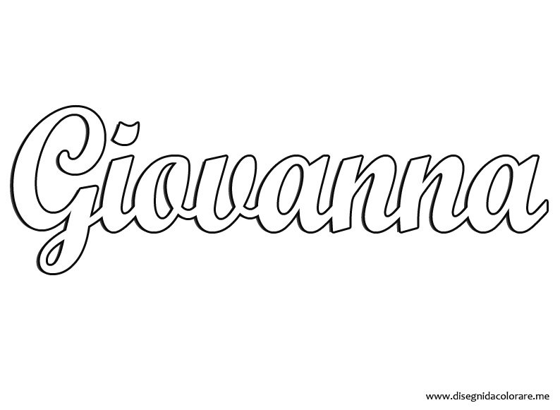 Nomi da colorare Giovanna Disegni da colorare