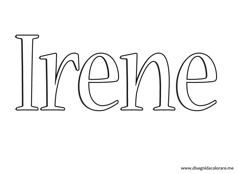 Irene Disegni da colorare