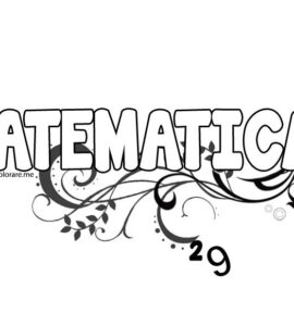 copertina matematica da colorare