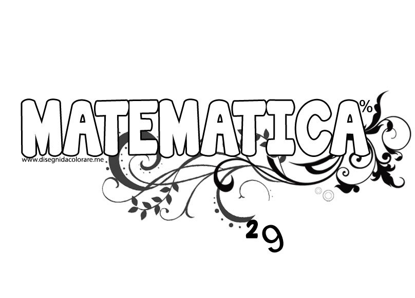 copertina matematica da colorare