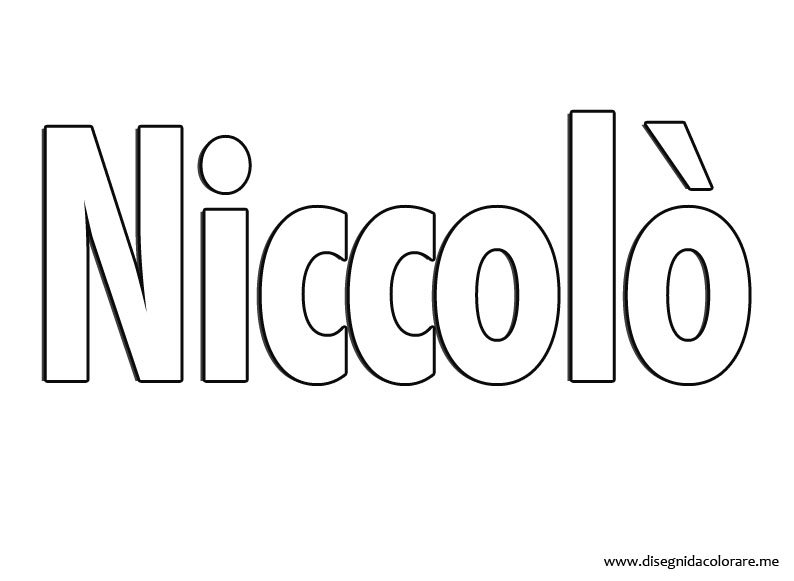 Niccolò Disegni da colorare