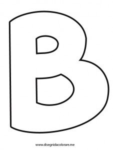 Lettere alfabeto da stampare 2 Lettera B da colorare