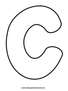 Lettere alfabeto da stampare 3 Lettera C da colorare