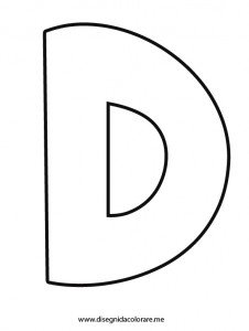 Lettere alfabeto da stampare 4 Lettera D da colorare