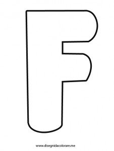 Lettere alfabeto da stampare 6 Lettera F da colorare