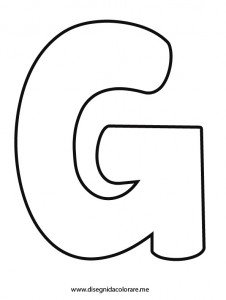 Lettere alfabeto da stampare 7 Lettera G da colorare
