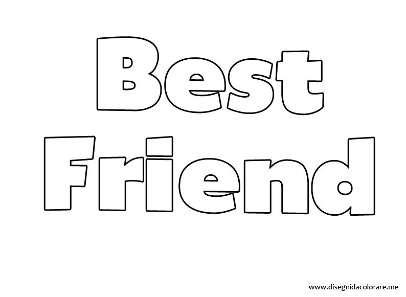 Best Friend 1 bff da colorare