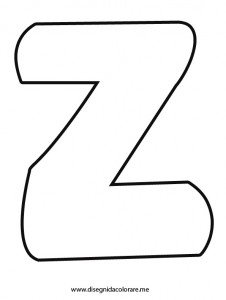 Lettere alfabeto da stampare 26 Lettera Z da colorare