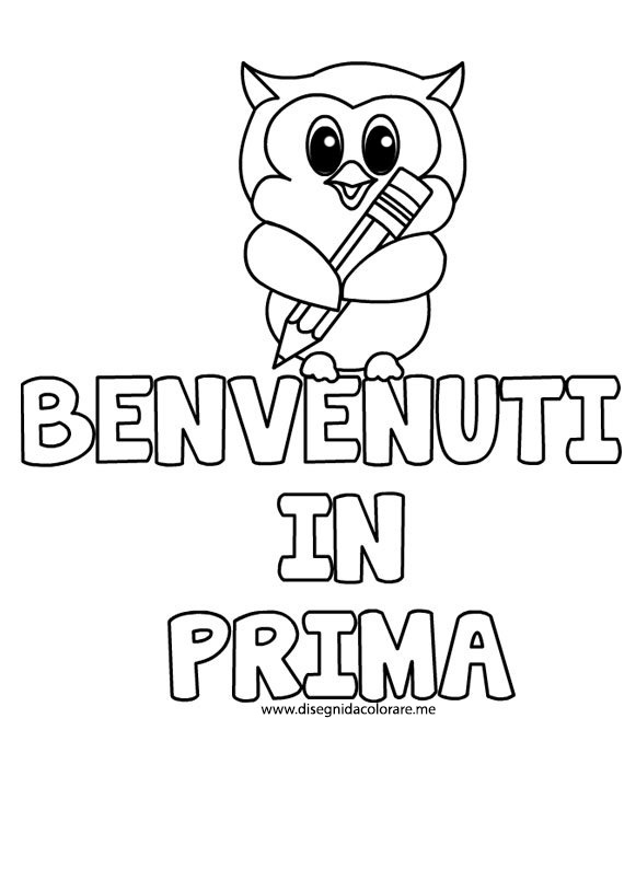 benvenuti in prima da colorare