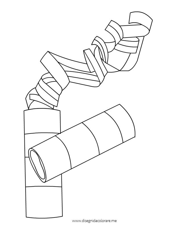 Disegni Carnevale - Stelle filanti - Disegni da colorare