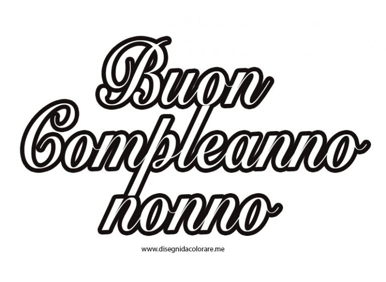 Scritta Buon Compleanno nonno - Biglietti da stampare