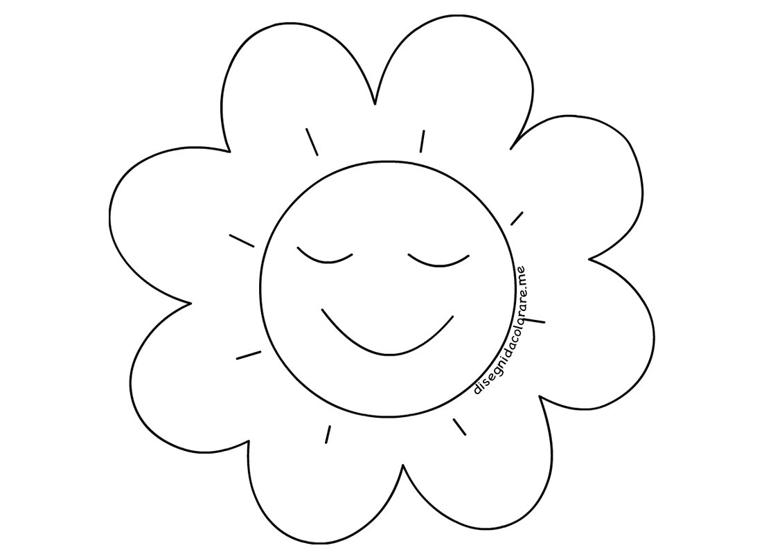 fiore sorridente disegno