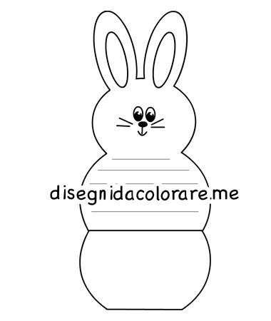 Biglietto con coniglio di Pasqua 1 biglietto pasqua coniglio